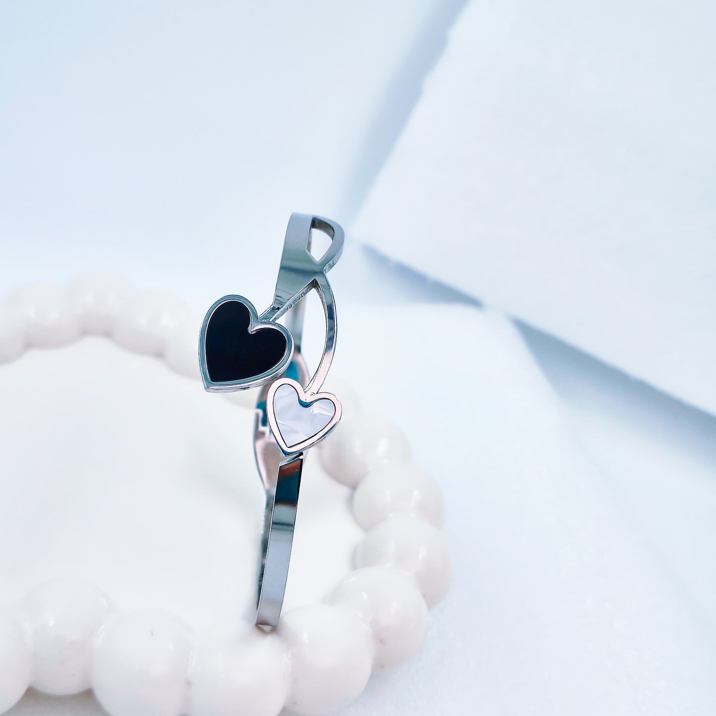 Dual Heart Anti-Tarnish Bracelet (Size 2.6 & 2.8)