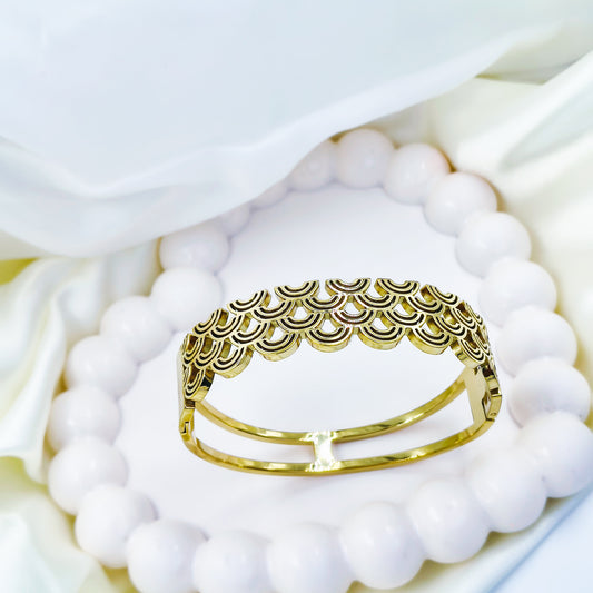 Anti-Tarnish Gold Plated Designer Kada Bracelet – Regular Size 2.8 | True Shiny Jewells