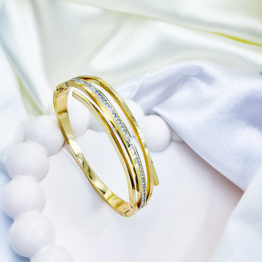 Anti-Tarnish Dual Tone Kada Bracelet for Women – Gold & Rose Gold | baby Size 2.6