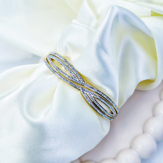 Anti-Tarnish Infinity Design Gold Plated Kada Bracelet for Women – Regular Size 2.8