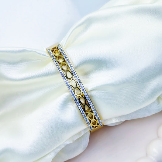Anti-Tarnish Dual Layer Gold Plated Kada Bracelet for Women – Regular Size 2.8