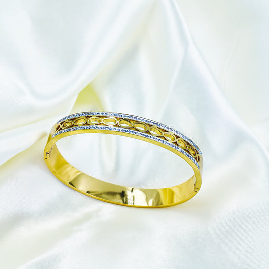 Anti-Tarnish Dual Layer Gold Plated Kada Bracelet for Women – Regular Size 2.8
