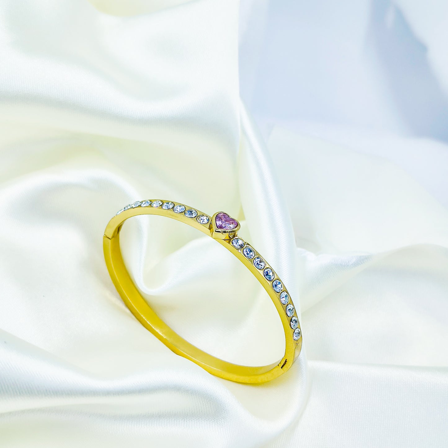 Anti-Tarnish Gold Plated Heart Kada
