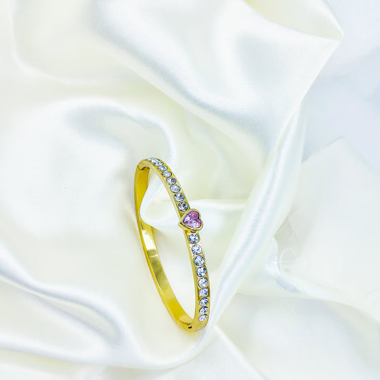 Anti-Tarnish Gold Plated Heart Kada