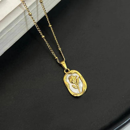 Gold Plated Anti-Tarnish Rose Anti Tarnish Pendant For Women