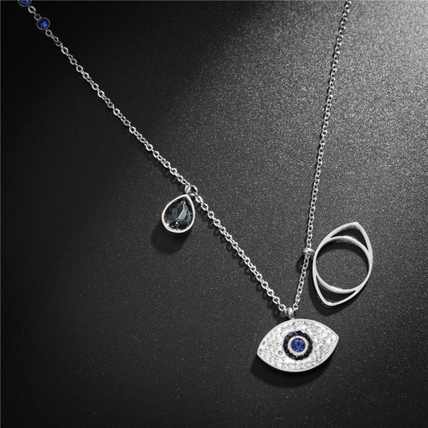 Anti Tarnish Evil Eye Pendant Necklace for Women