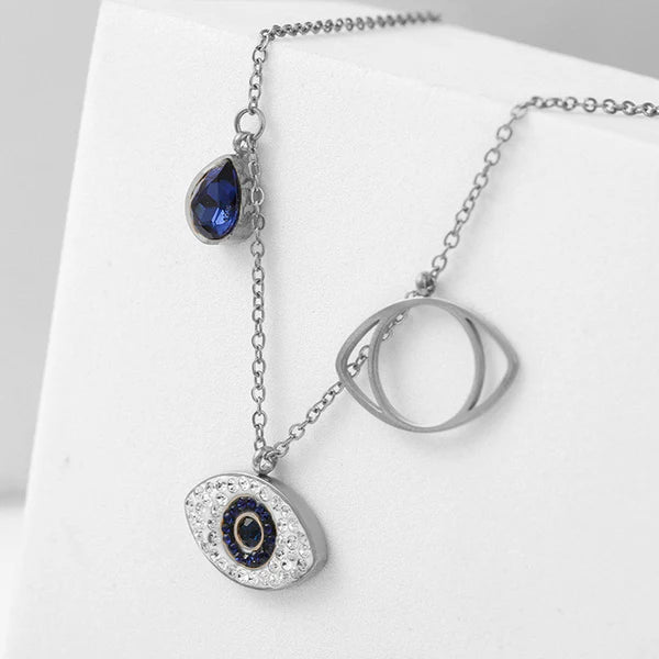 Anti Tarnish Evil Eye Pendant Necklace for Women