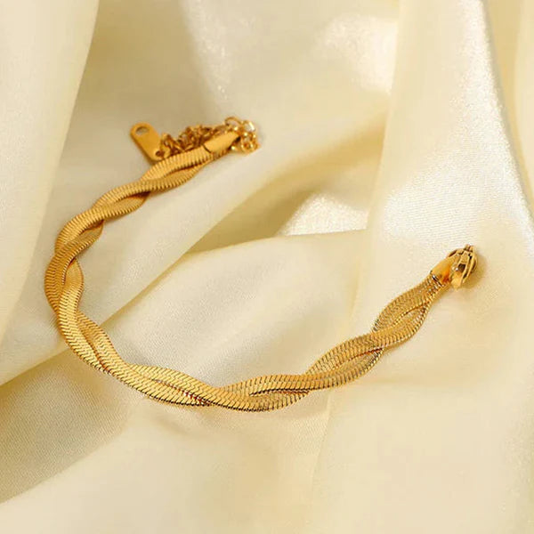 Gold-Plated Anti Tarnish Thick Snake Anti Tarnish Chain Bracelet For Women