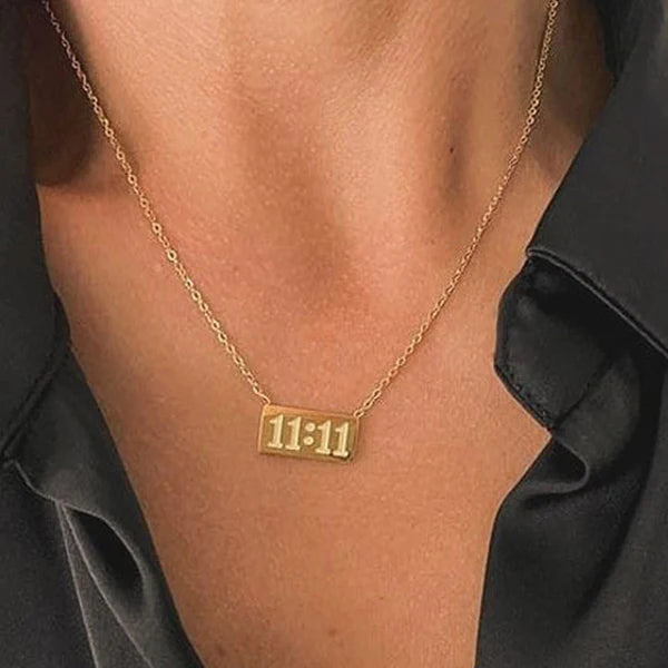11:11 Gold Plated Angel Number Anti-Tarnish Necklace For Women