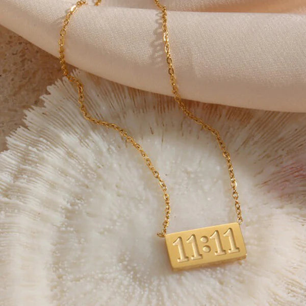 11:11 Gold Plated Angel Number Anti-Tarnish Necklace For Women