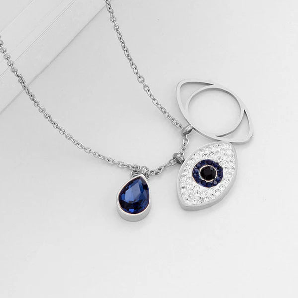 Anti Tarnish Evil Eye Pendant Necklace for Women