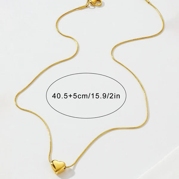 Heart of Gold Pendant Necklace – Anti-Tarnish For Women