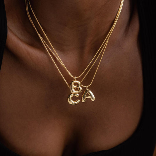 Gold-Plated Initial "R" Pendant Necklace